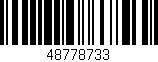 Código de barras (EAN, GTIN, SKU, ISBN): '48778733'
