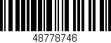 Código de barras (EAN, GTIN, SKU, ISBN): '48778746'