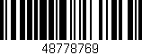 Código de barras (EAN, GTIN, SKU, ISBN): '48778769'