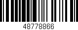 Código de barras (EAN, GTIN, SKU, ISBN): '48778866'