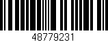 Código de barras (EAN, GTIN, SKU, ISBN): '48779231'