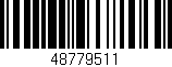 Código de barras (EAN, GTIN, SKU, ISBN): '48779511'