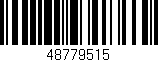 Código de barras (EAN, GTIN, SKU, ISBN): '48779515'