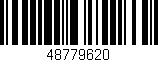 Código de barras (EAN, GTIN, SKU, ISBN): '48779620'