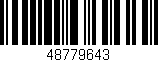 Código de barras (EAN, GTIN, SKU, ISBN): '48779643'