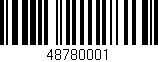 Código de barras (EAN, GTIN, SKU, ISBN): '48780001'