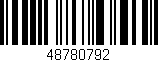 Código de barras (EAN, GTIN, SKU, ISBN): '48780792'