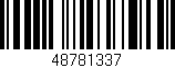 Código de barras (EAN, GTIN, SKU, ISBN): '48781337'