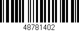 Código de barras (EAN, GTIN, SKU, ISBN): '48781402'