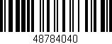 Código de barras (EAN, GTIN, SKU, ISBN): '48784040'