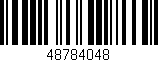 Código de barras (EAN, GTIN, SKU, ISBN): '48784048'