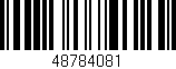 Código de barras (EAN, GTIN, SKU, ISBN): '48784081'