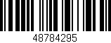 Código de barras (EAN, GTIN, SKU, ISBN): '48784295'