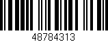 Código de barras (EAN, GTIN, SKU, ISBN): '48784313'