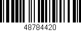 Código de barras (EAN, GTIN, SKU, ISBN): '48784420'
