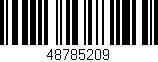 Código de barras (EAN, GTIN, SKU, ISBN): '48785209'