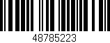 Código de barras (EAN, GTIN, SKU, ISBN): '48785223'