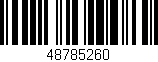 Código de barras (EAN, GTIN, SKU, ISBN): '48785260'