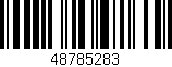 Código de barras (EAN, GTIN, SKU, ISBN): '48785283'