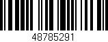 Código de barras (EAN, GTIN, SKU, ISBN): '48785291'