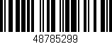 Código de barras (EAN, GTIN, SKU, ISBN): '48785299'