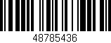 Código de barras (EAN, GTIN, SKU, ISBN): '48785436'