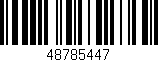 Código de barras (EAN, GTIN, SKU, ISBN): '48785447'