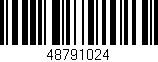 Código de barras (EAN, GTIN, SKU, ISBN): '48791024'