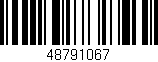 Código de barras (EAN, GTIN, SKU, ISBN): '48791067'