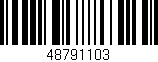 Código de barras (EAN, GTIN, SKU, ISBN): '48791103'