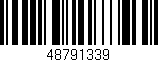 Código de barras (EAN, GTIN, SKU, ISBN): '48791339'