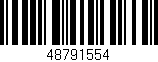 Código de barras (EAN, GTIN, SKU, ISBN): '48791554'