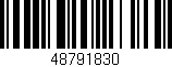 Código de barras (EAN, GTIN, SKU, ISBN): '48791830'