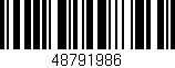 Código de barras (EAN, GTIN, SKU, ISBN): '48791986'