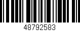 Código de barras (EAN, GTIN, SKU, ISBN): '48792583'