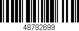 Código de barras (EAN, GTIN, SKU, ISBN): '48792699'
