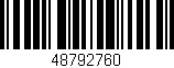 Código de barras (EAN, GTIN, SKU, ISBN): '48792760'