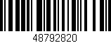 Código de barras (EAN, GTIN, SKU, ISBN): '48792820'