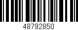 Código de barras (EAN, GTIN, SKU, ISBN): '48792850'