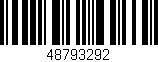 Código de barras (EAN, GTIN, SKU, ISBN): '48793292'