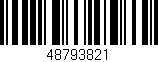 Código de barras (EAN, GTIN, SKU, ISBN): '48793821'