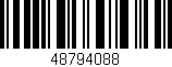 Código de barras (EAN, GTIN, SKU, ISBN): '48794088'
