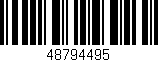 Código de barras (EAN, GTIN, SKU, ISBN): '48794495'