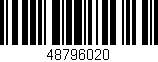 Código de barras (EAN, GTIN, SKU, ISBN): '48796020'