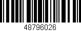 Código de barras (EAN, GTIN, SKU, ISBN): '48796026'