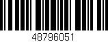 Código de barras (EAN, GTIN, SKU, ISBN): '48796051'