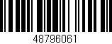 Código de barras (EAN, GTIN, SKU, ISBN): '48796061'