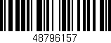 Código de barras (EAN, GTIN, SKU, ISBN): '48796157'