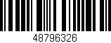 Código de barras (EAN, GTIN, SKU, ISBN): '48796326'