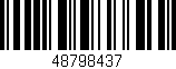 Código de barras (EAN, GTIN, SKU, ISBN): '48798437'